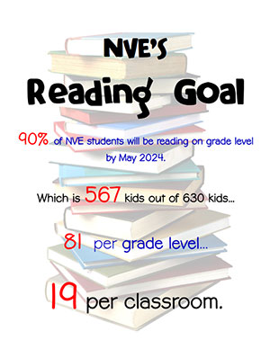 North Vernon Elementary's Reading Goal flyer